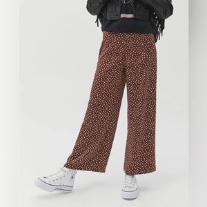 Urban Outfitter’s Olympia Satin Wide Leg Polka Dot Pant satin silky